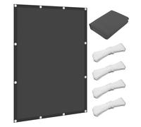 Waterproof Rectangular Sun Shade Sail 480x520 cm - Dark Gray UV Protection Canopy with Grommets, No Drill Installation, Ideal for Patio and Garden Use