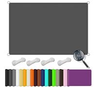 Waterproof Rectangular Sun Shade Sail 5.5 x 8.5m 95% UV Protection Wind-Resistant Fabric Weatherproof Canopy for Patio Garden Balcony - Dark Gray