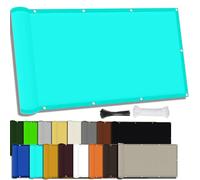 Waterproof Rectangular Sun Shade Sail 95% UV Protection for Patio & Outdoor Includes Free Rope Blue Ideal for Garden & Backyard 1 x 1 m