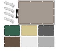 Waterproof Rectangular Sun Shadewith Accessories 95% UV Block Wind Shield with Eyelets forOutdoor Patio Pergola BalconyKhaki (8x10m)