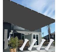 Waterproof Rectangular Sunshade 0.5 x 1 m UV Protection Tear-Resistant Windproof Includes Tension Cords & Grommets for Terrace & Balcony Dark Gray