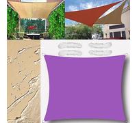 Waterproof Rectangular Sunshade 1x2m UV Protection for Garden & Patio Purple Includes Rope & Shade Sail Set Outdoor Canopy for Sun Protection