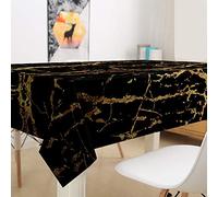Waterproof Rectangular Tablecloth Easy Care Marble Print Stain-Resistant Polyester Modern Design for Home Kitchen & Garden (A 60x60cm)
