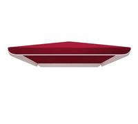 Waterproof Rectangular Umbrella Replacement Canopy - 4 Ribs Burgundy Garden Patio Cover 250 x 250 cm Outdoor Sunshade for Deck and Terrace