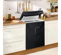 Waterproof Refrigerator Cover for 3.5 Cubic Feet Chest Freezer with Zipper Closure and Dual Adjustable Straps for Outdoor Element Defense (101 * 64 * 89cm)