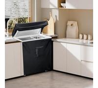 Waterproof Refrigerator Cover for 3.5 Cubic Feet Chest Freezer with Zipper Closure and Dual Adjustable Straps for Outdoor Element Defense (64 * 58 * 87cm)