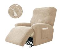 Waterproof Relaxsofa Cover Lazy Chair Slipcover Solid Color Cushion Cover for 1/2/3/4-Seater Sofa Leaf Texture Easy to Clean Stylish Home Decor