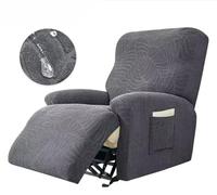 Waterproof Relaxsofa Cover Lazy Chair Slipcover Solid Color Cushion Protector for 1/2/3/4-Seater Sofas Leaf Texture Design Furniture Protection Easy to Clean