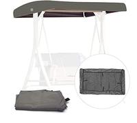 Waterproof Replacement Canopy Cover for 3-Seater Patio Swing Chair - Universal Outdoor Hammock Top - Durable UV-Resistant Easy to Install - 75x47x7''