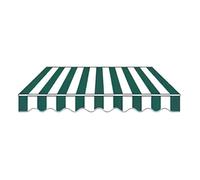 Waterproof Replacement Canopy Fabric 280g/m² for Sun Shade Valance Top for Garden & Terrace Green/White Sizes 2/3/4/5/6/7m 4.5x2.5m Option Available
