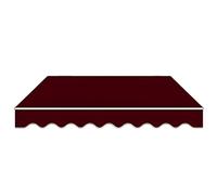 Waterproof Replacement Canopy Fabric for 6x4m Outdoor Patio Umbrella & Retractable Cover - Durable Red Polyester Canopy for Gardens & Patios, UV-Resistant, Easy to Install