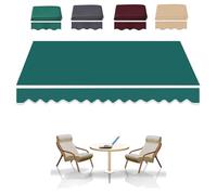 Waterproof Replacement Canopy Fabric for AwningsGreen Sun Shade Canvas with Valance 3.5x1.5m/11.5x5ftPerfect for Patio Deck and Outdoor Spaces