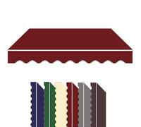 Waterproof Replacement Canopy Fabric for Patio Awning 400x250cm (13x8ft) UV-Resistant Outdoor Sunshade Cover for Various Awnings (Coffee Color)