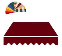 Waterproof Replacement Canopy Fabric for Patio Awning - Burgundy 20x8.2ft (6x2.5m) -UV-Resistant stoff for Balcony Restaurant Outdoor Use