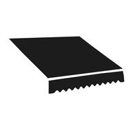 Waterproof Replacement Canopy Fabric for Retractable nings - Fits 3x2.5m, 4.5x2.5m, 2.5x3.0m, 4x3.0m, 5.5x2.5m - Black ning Cover (e Not Included)