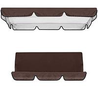 Waterproof Replacement Canopy for 2/3Seater Patio Swing Outdoor Shade Cover for Garden Swing Chair Durable Deck Awning Sun Protection for Lawn and Backyard