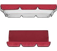 Waterproof Replacement Canopy for 2/3Seater Patio Swing Outdoor Swing Cover Set Garden Sunshade Awning for Hammocks Deck and Lawn Protection