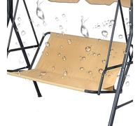 Waterproof Replacement Cushion Cover for 2/3 Seater Hollywood Swing, 600D Oxford Fabric, Outdoor Patio Furniture, Beige, Size: 148x50x50cm, Swing Seat Cover