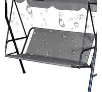 Waterproof Replacement Cushion Cover for 2/3 Seater Hollywood Swing, 600D Oxford Fabric, Outdoor Swing Seat Pad, Grey, Size: 115x50x50cm, & Weather-Resistant.