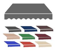 Waterproof Replacement Fabric for Manual Patio Awnings - Polyester Canopy for Outdoor Balcony Garden and Patio (Grey 8x6.5ft/2.5x2m)