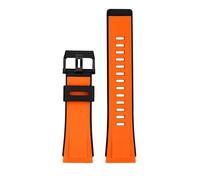 Waterproof Resin Silicone Strap Compatible With Casio GA-2000/2200/2300 PRG-600 PRW-6600 PRG-650 Series Rubber Men's Watchband(Orange)