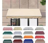 Waterproof Retractable 20x10ft Patio Replacement Fabric Resistant Weatherproof Polyester r for 2.0m x 5m Aws Outdoor Shade Solution