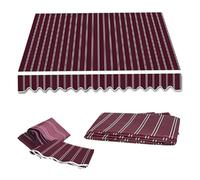 Waterproof Retractable Awning Fabric Replacement - 6.5ft to 16ft UV-Resistant Outdoor Canopy for Garden & Patio Multi Stripe 16x5ft Shade Cover