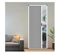 Waterproof Retractable Folding Door Interior, Accordion Sliding Door | Aluminum Frame, No Drilling, Room Partition Door For Bedroom Bathroom Kitchen Closet(Gray,48x85in (1219x2159mm))