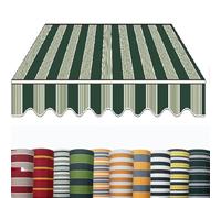 Waterproof Retractable Outdoor Fabric Replacement - UV-Resint Polyester Cloth for Patio Sun Canopy (Green 13x9.8ft / 4x) - & Weatherproof Protect