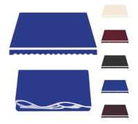Waterproof Retractable Patio Awning Fabric - Dark Blue Sun Shade Canopy for Deck, Garden, Balcony & Yard, 5.5x3.5m Outdoor Replacement Solution