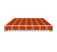 Waterproof Retractable Patio Awning Replacement Fabric Sun Shade Cover with Front Valance for Deck Yard DoorsRed 16.5x11.5ft (500x350cm)