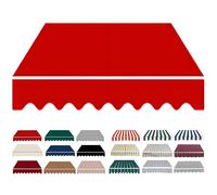 Waterproof Retractable Patio Canopy Cover6.520Ft Adjustable Outdoor Shade for Deck Garden Balcony Door & Window (Red 10x8ft/300x250cm)