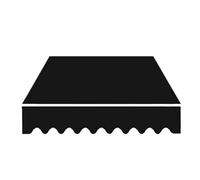 Waterproof Retractable Patio ning Replacement Fabric Cover - 8.2 x 9 FT Black Sune Canopy Cloth for Deck Yard Balcony - Outdoor Shelter Canvas