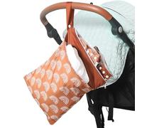 Waterproof Reusable Double Layer Diaper Bag for Diapers, Towels and Wet Clothes.Leak-proof Design.Great for Beach, Pool, Travel and Daily Neck Organization, C, Se référer au descriptif, Refer to