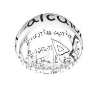 Waterproof Reusable Math Geometry G alculus Print Shower Cap,Double Layer Elastic Bath Cap,Large Shower Bonnet For Women Long Hair