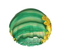 Waterproof Reusable Yellow Daffodils Flowers Print Shower Cap,Double Layer Elastic Bath Cap,Large Shower Bonnet For Women Long Hair