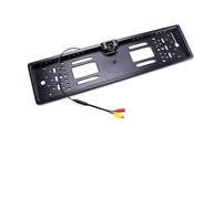 Waterproof Reverse Camera Car Plate Camera Rear View Wireless EU European License Frame Waterproof Night Vision Reverse Backup(Wire 8 LED)