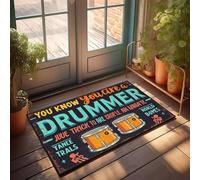 Waterproof Reversible Outdoor Ultra Thin Door Bathroom Mat You Know You're A Drummer When Your Drumsticks Become Best Friends - Bath Essentials | Floral Bath/Door Mats For(65X90CM)