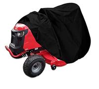 Waterproof Riding Lawn Mower Cover,Outdoor Ride-on Tractor Windproof Covers,Outside UV Protection Universal Fit Lawnmower Covers with Drawstring & Cover Storage Bag,Black (72''L x 54''W x 46''H)