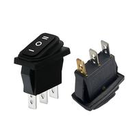 Waterproof Rocker Switch KCD3 ON-OFF/ON-OFF-ON 3Pin,2/3 Position,Electrical Equipment With Lighting Power,15A 250VAC/20A 125VAC(Black 3pin,LED 220V)