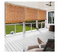 Waterproof Roller Shades, Outdoor Porch Blackout Roller Blinds For Deck, Terrace & Pergola Cover, Windproof Dustproof Rustic Decor(W24xH55IN(60x140CM))