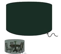 Waterproof Round Garden Table Cover 260x100cm 420D Oxford Fabric Windproof Outdoor Patio Protector Durable Furniture Cover for Circular Tables