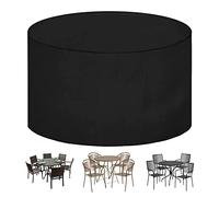Waterproof Round Patio Furniture Cover 230 x 100 cm UV Resistant Outdoor Protection Heavy-Duty Weatherproof Garden Furniture Shield