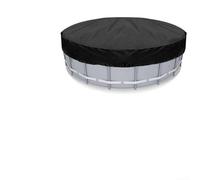 Waterproof Round Pool Cover Mat with Oxford Cloth for 120cm Pool Dust, Leaves and Debris Accumulation, Secure Fit with Wind Resistant Rope