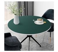 Waterproof Round Table Cover - 1.8MM Thick Faux Leather Table Protector, Stain-Resistant for Dining, Coffee, Garden, Patio, Outdoor Use - 135 cm, Green