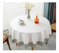 Waterproof Round Tablecloth 160cm - Stain-Resistant PU with Vine Pattern for Dining Room - Elegant Home Decor Easy to Clean Perfect for Parties and Everyday Use