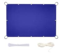 Waterproof Royal Blue Sail Shade 1.4x8m UV-Resistant Canopy for Balcony Patio Garden & Deck - Perfect Sun Protection Solution for Outdoor Spaces