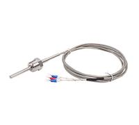 Waterproof RTD PT100 Temperature Sensor - Jaybva Thermistor Probe for PID Temperature Controller 3 Wire Stainless Steel NPT 1/2" Inch Pipe Thread with Insulation Lead Shield Wire 0~500C