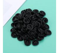 Waterproof Rubber Finger Gloves, 100pcs Nonslip Gloves for Microelectronics Assembly for PINK (Black)