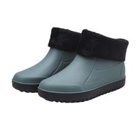 Waterproof Rubber Shoes - Ankle Rain Boots Men Casual Outdoor Walking Slippers Lightweight Thickened Rain Shoes Comfort Low Tube Short Tube Shoes Plus Size Slip On Rain Boots Plush Lined Boots